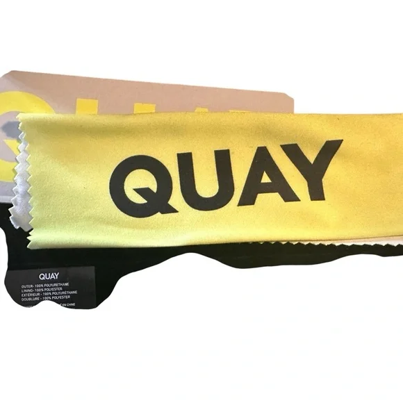 New, Quay By the Way Sunglasses Black Frame / Smoke Lens $85